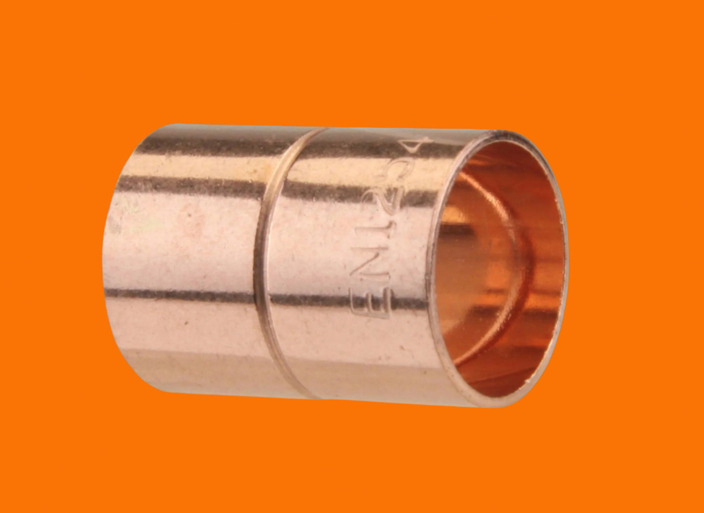 End Feed Copper Straight Coupler 67mm